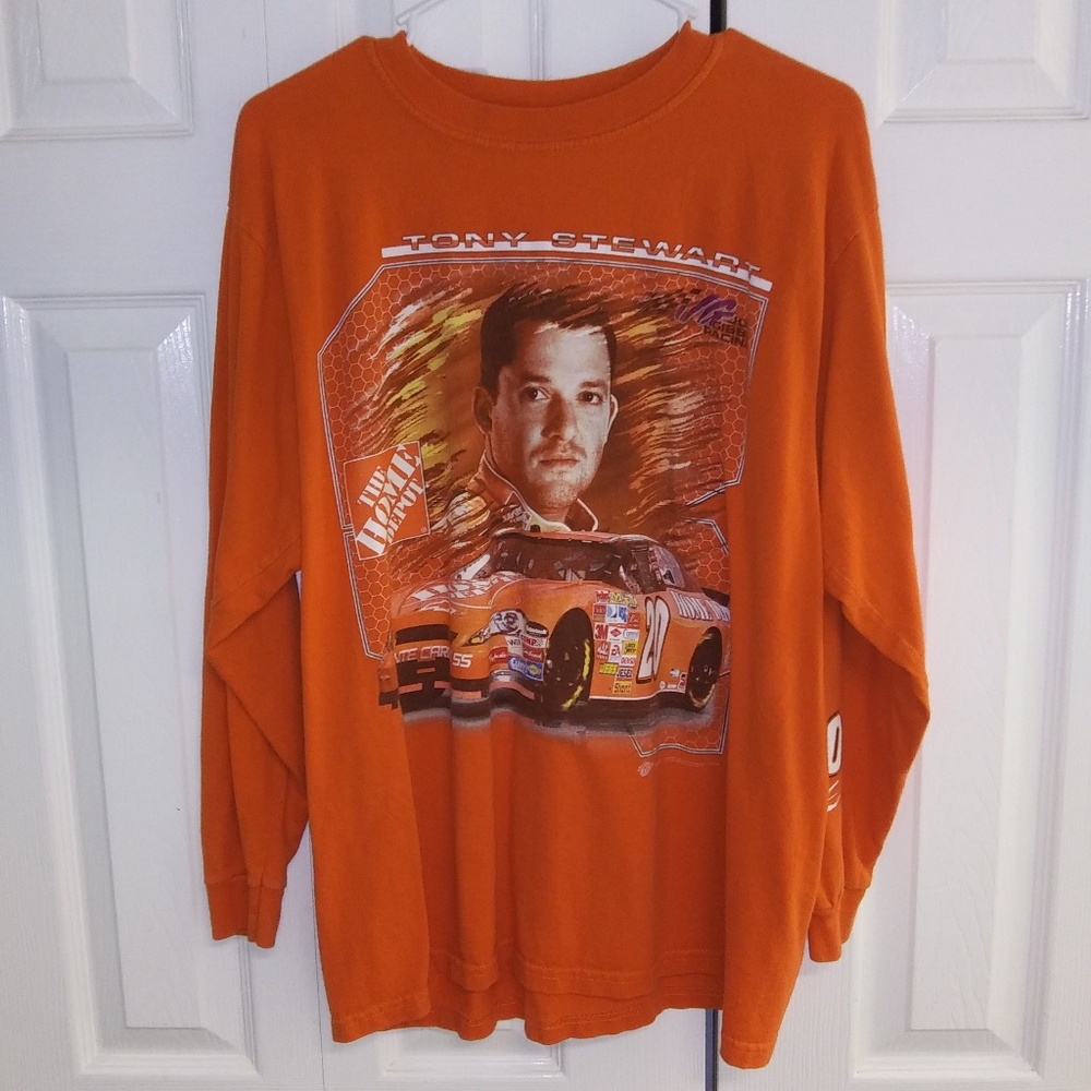 Tony Stewart The Home Depot Race Car #20 Long Sleeve T-Shirt Boys L